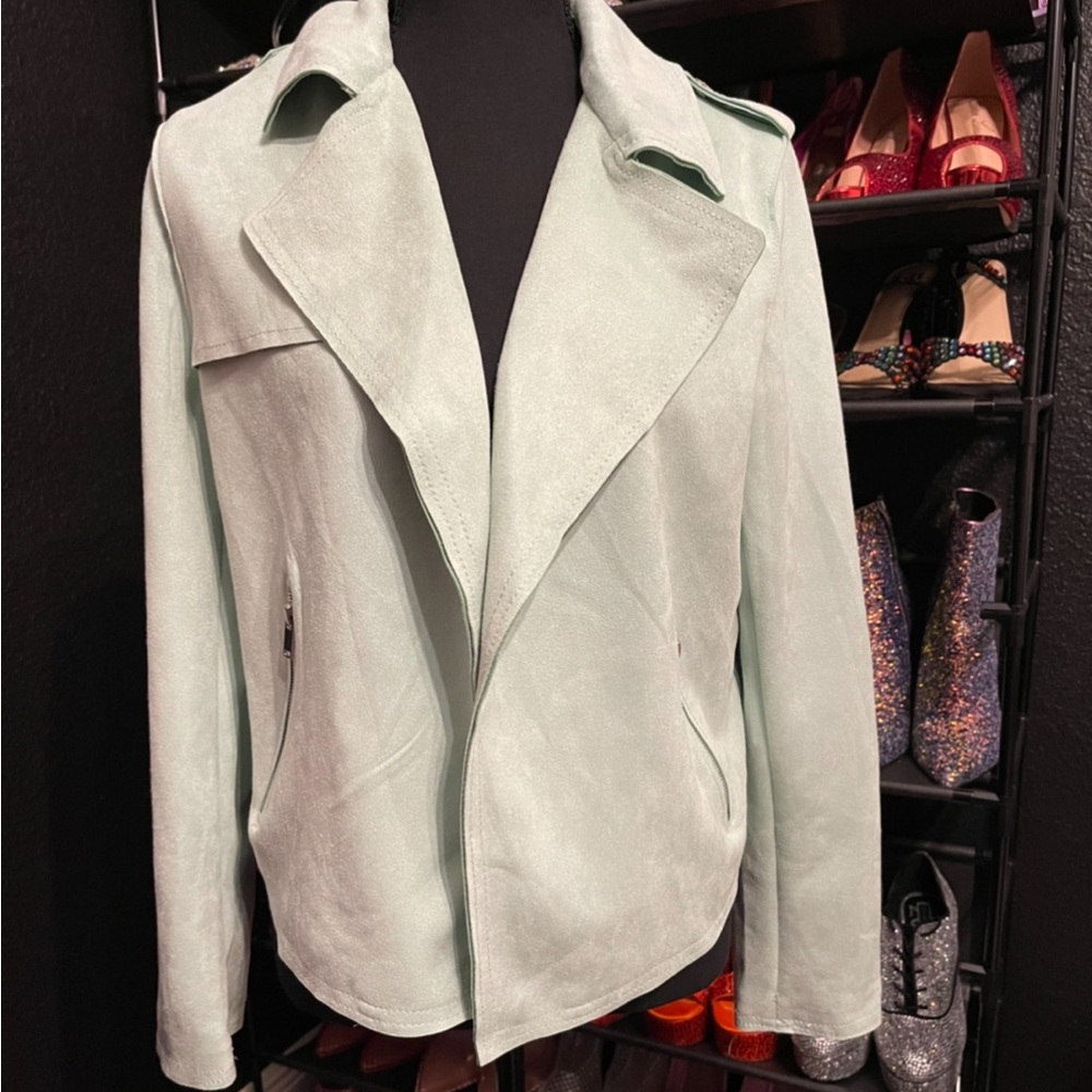 Light green philosophy moto jacket